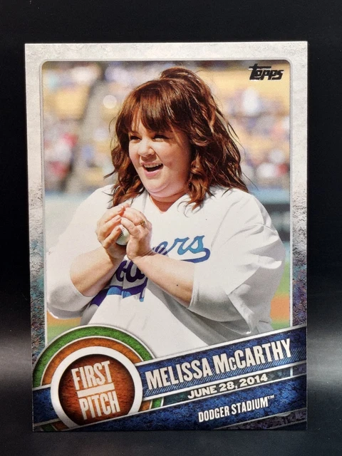2015 Topps Series 2 First Pitch Card #FP-19 Melissa McCarthy Dodger Stadium