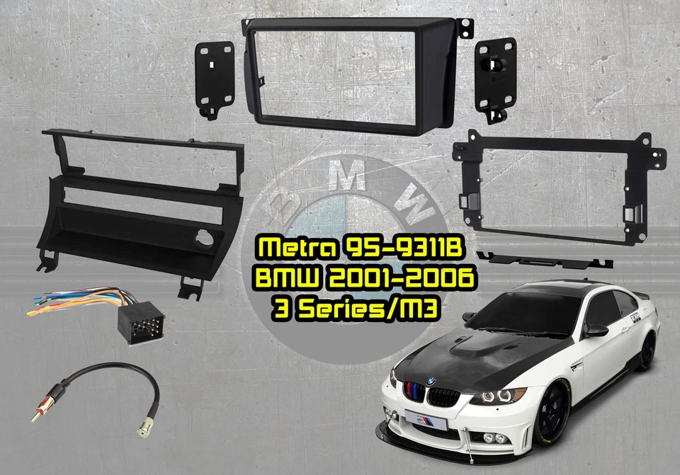 Metra 95-9311B BMW 99-06 3-Series 1-Switch Panel Double DIN Dash Kit, Wiring - Image 2 of 3