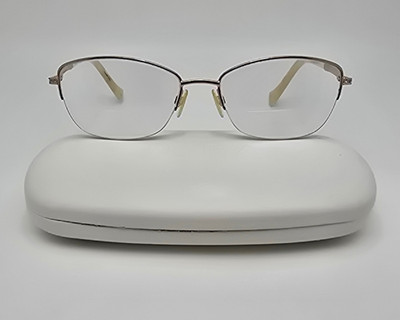 Tura TE270 Gold Rhinestone Cat Eye Eyeglasses Frame w/ Case Italy 55-17-140