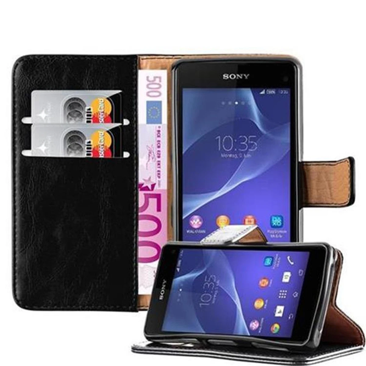 Custodia In TPU Nera Per Sony Xperia Z1 Compact – Cover Sottile Antiurto, Morbida, Con Ritagli Precisi, Antiscivolo - 2