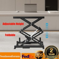 Electric Scissor Lift Table Hydraulic 180lbs Capacity Adjustable Height Foldable