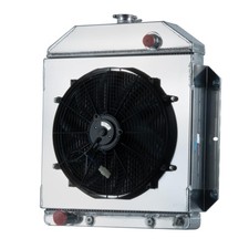 4 Row Aluminum Radiator 1950-53 Ford Club Crestline Country Sedan Shroud Fan 4 Row Aluminum Radiator 1950-53 Ford Club Crestline Country Sedan Shroud Fan