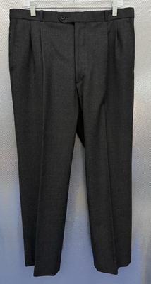 スーツ GIVENCHY MONSIEUR 3Tack Wool Slacks Givenchy Monsieur Pants Mens Sz 36 Dark Gray Wool VTG Dress Pants
