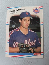 1988 Fleer Gregg Jeffries New York Mets Baseball Card #137. H3