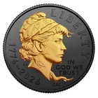 PUS. Emerging Liberty Dime Black Ruthenium & 24k Gold Edition CN Coin (PRE-SALE)