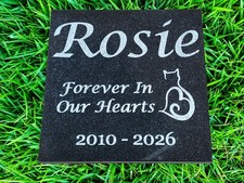 Cat Grave Marker Headstone Garden Pet Memorial Burial Stone Custom Plaque d10
