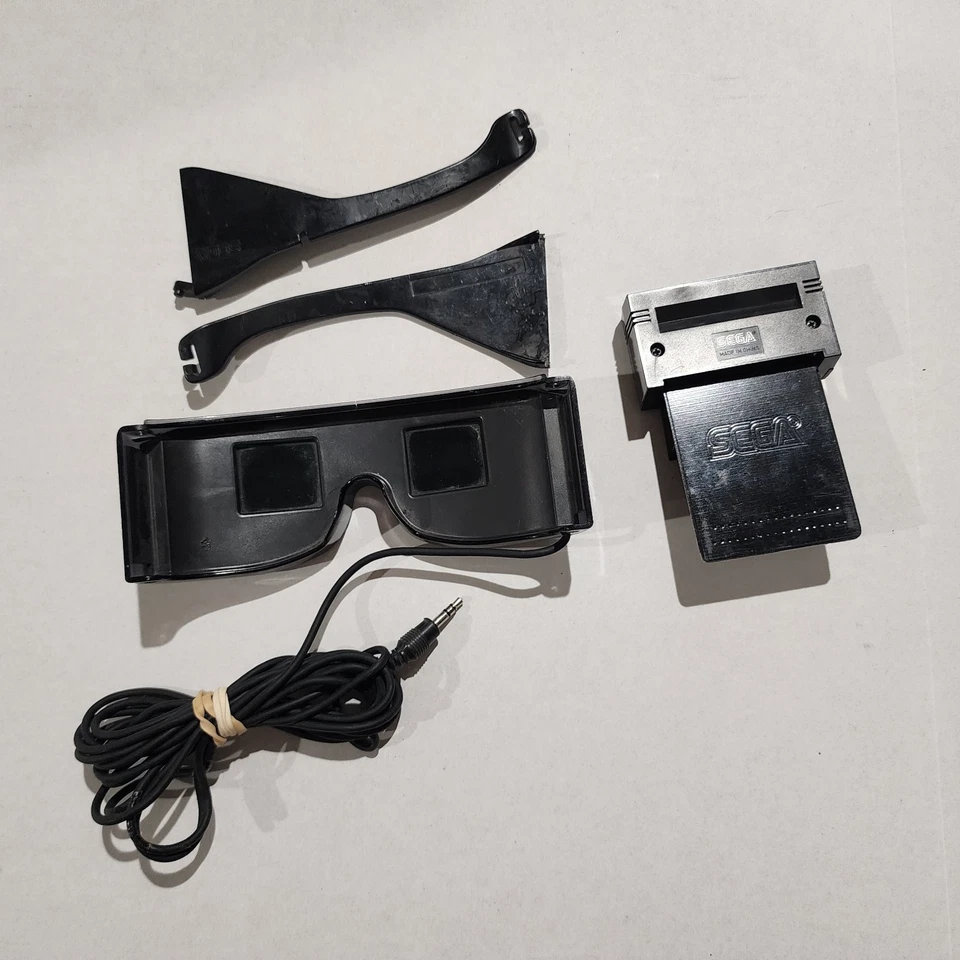 Gafas Sega 3D Sega Master System con adaptador, auriculares dañados *VER FOTOS* Foto 2 de 3