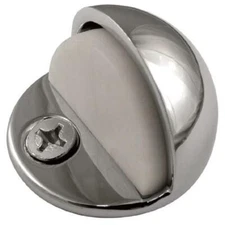 Solid Brass Floor-Mount 1” Dome Door Stop, Polished Chrome, Hickory PBH3000-CH