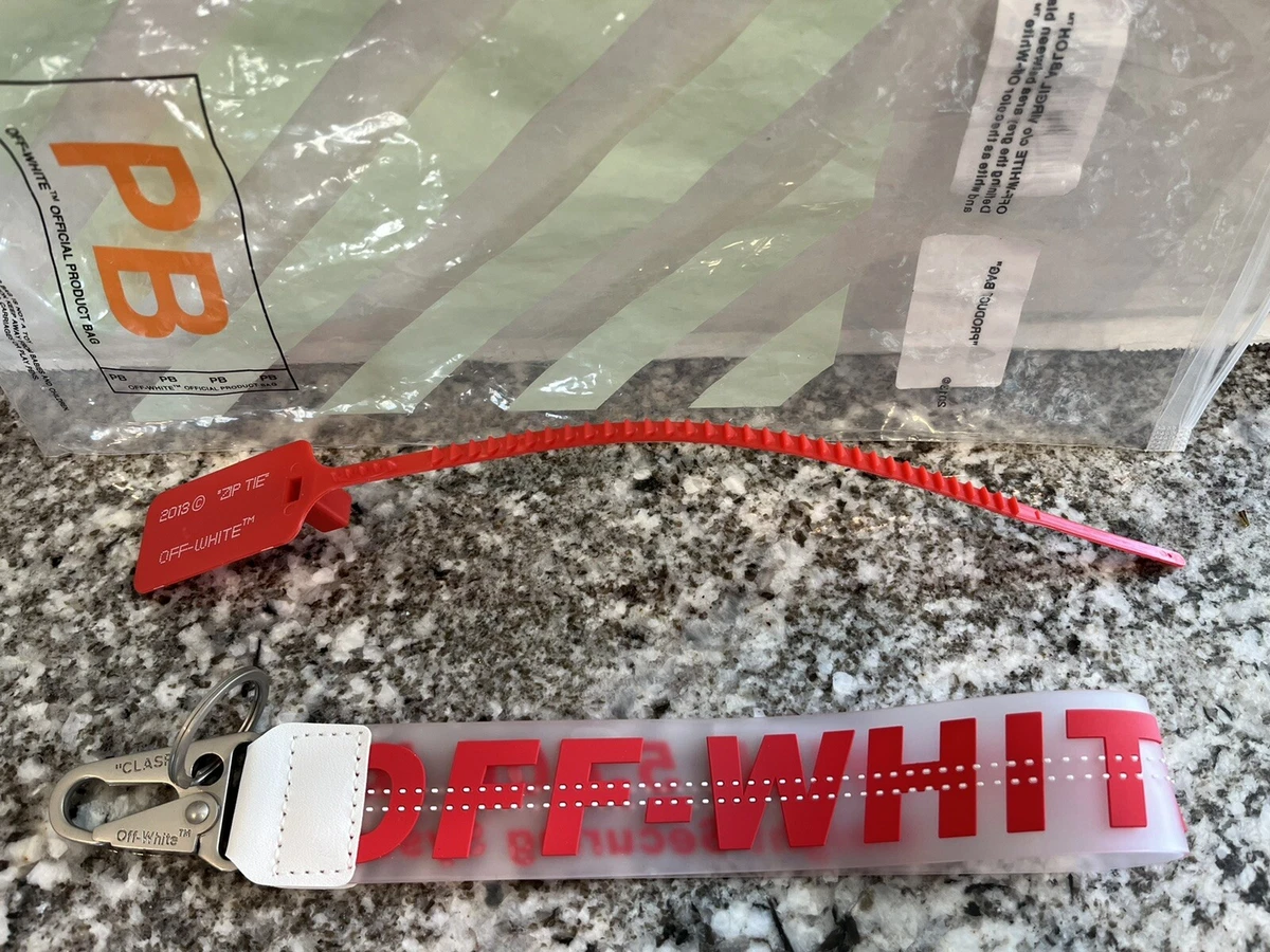 Red off shop white keychain