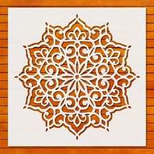 Mandala Stencil Template Reusable for DIY Airbrush, Wall Art  Fabric Crafts