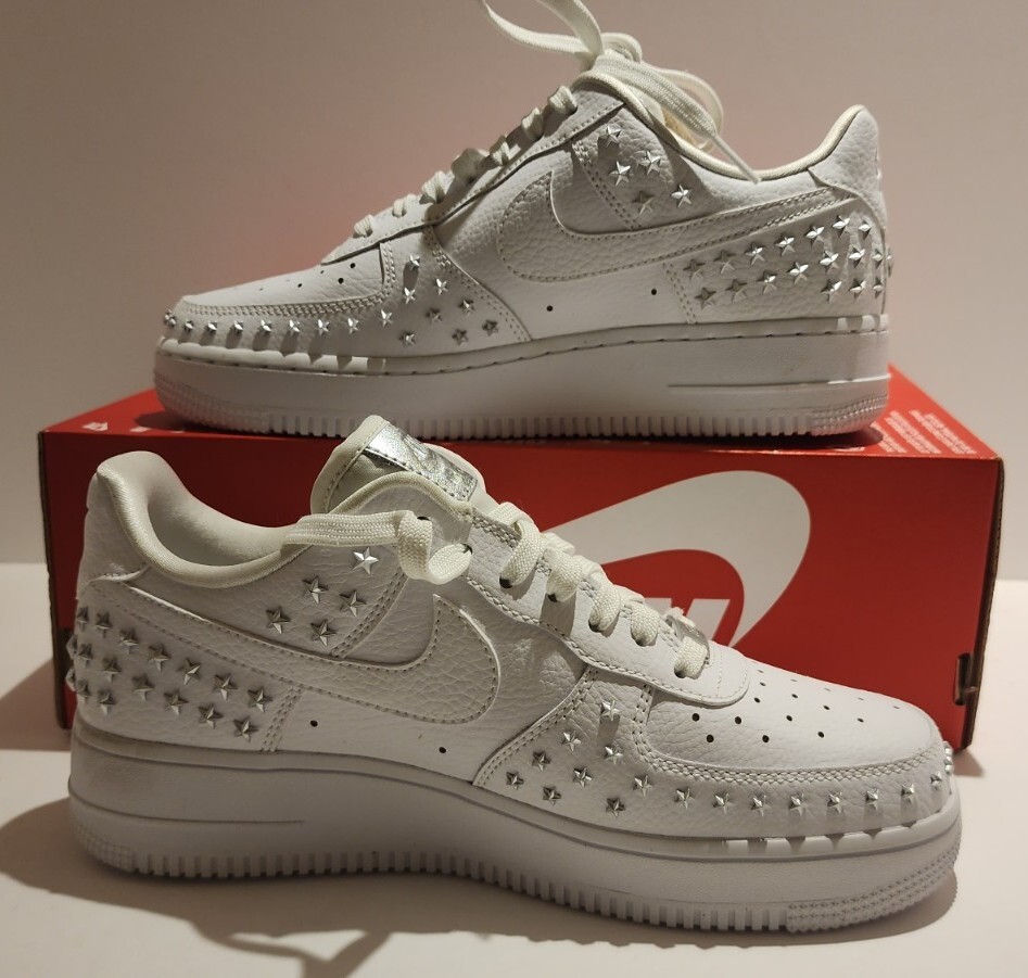 Nike Air Force 1 Flyknit 2.0 42 Size+8+-+Nike+Air+Force+1+Low+Star-Studded+2018+-+AR0639-100 for sale