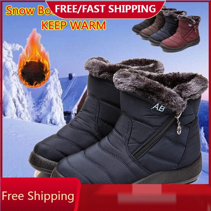 Short warm shop winter boots