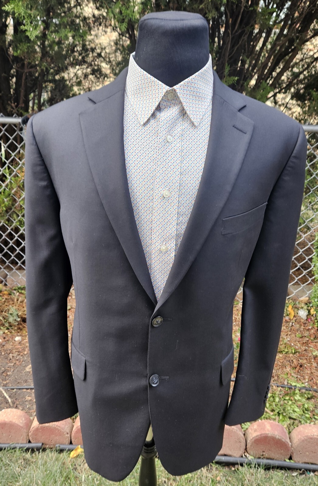 PETER MILLAR 100% Wool Black Two Button Blazer Sp… - image 1