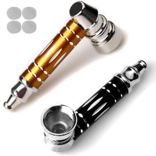 Metal Smoking Pipe Portable Herb Tobacco Pipe Includes 5 Free Screens