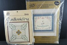 Lot Of 2 Candlewicking Embroidery Kits Something Special Dritz