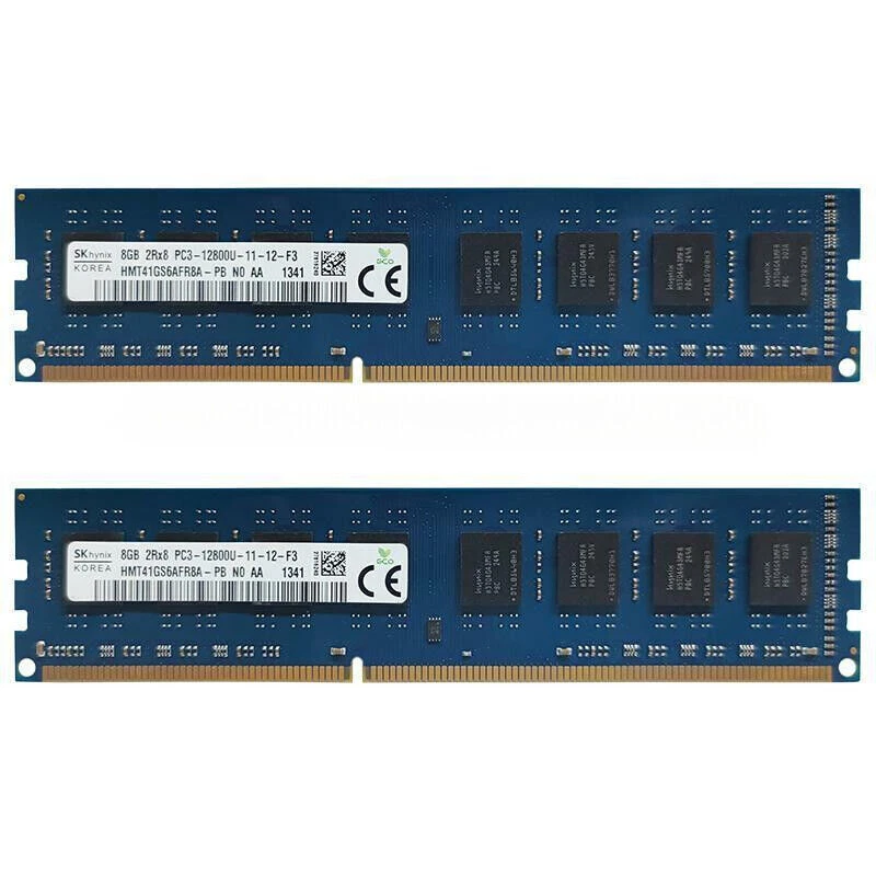 Hynix DDR3 16GB 2x8GB 2RX8 RAM Memory PC3-12800U 1600MHz Desktop 240pin Non-ECC - Image 4 of 4