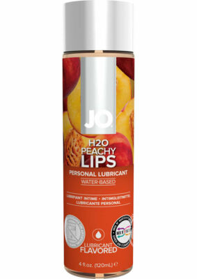 JO H2O Flavored Lubricant Peachy Lips 4oz - Personal Lube