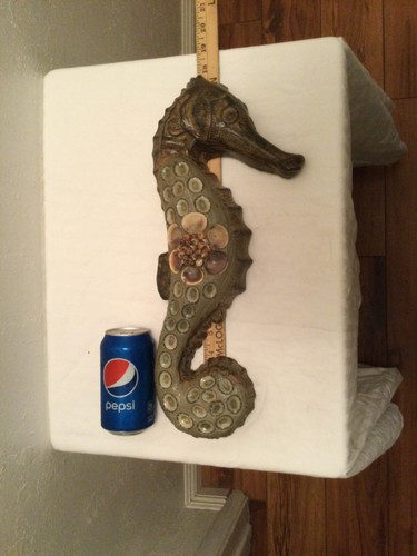 Extra large Sea Horse Wall Decoration Artist Created 18”Sculpture