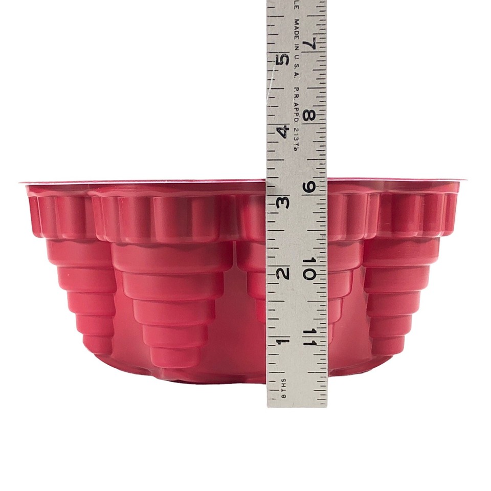 Vintage JellO USA Red Plastic Christmas Tree Mold Pan Cake Cone eBay