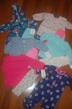 NWT Girls NB NEWBORN CARTER'S Fall Winter 11 Piece Lot