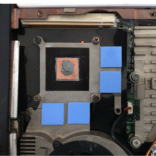 Blue 100mmx100mmx1mm GPU CPU Heatsink Cooling Thermal Conductive Silicone^R1 - Afbeelding 7 van 11