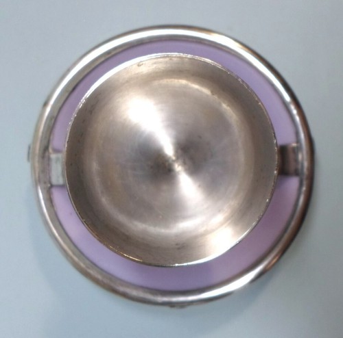 Antique MAPPIN & WEBB / DOULTON EGG CUP - Silver Plate and Pottery English Makes - Picture 6 of 11