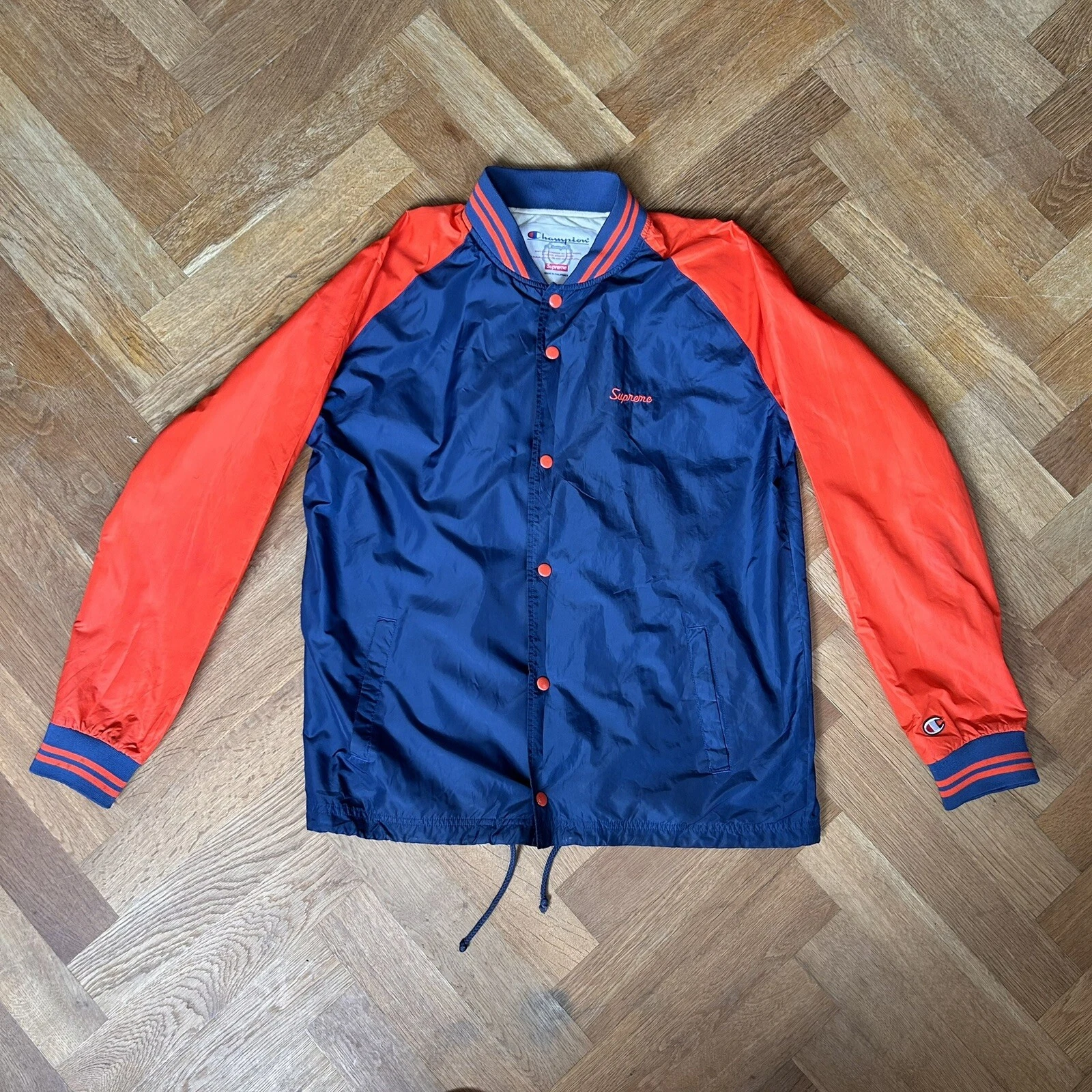 Veste d'échauffement Supreme x Champion 2 tons   SS11   Taille L   Marine/Orange