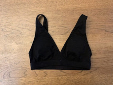 PINK Victoria's Secret Pure Black X-SMALL Base Stretch Triangle Bralette Bra VS