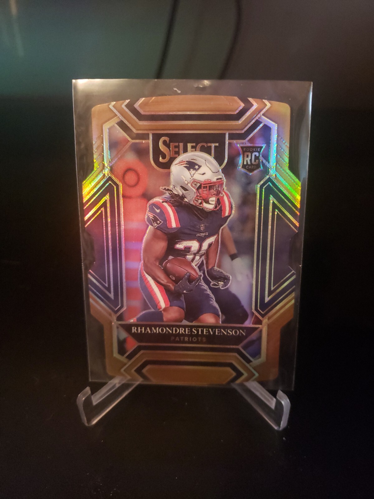 Rhamondre Stevenson 2021 Select Rookie Club Level Copper Die Cut /199. Patriots