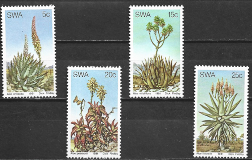 SOUTH WEST AFRICA -1981 Aloes - MINT UNHINGED COMPLETE SET. - Afbeelding 1 van 1