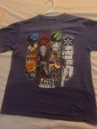 STAR WARS Rebels Boys T-Shirt Lg Ezra Ahsoka Animated Series READ DESCRIPTION - Picture 7 of 11