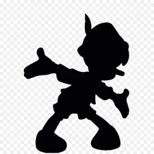 Vinyl Decal for Window  - Pinnochio Silhouette (Disney)