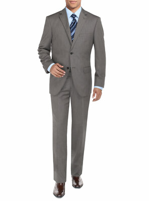 DTI BB Signature Mens Two Button Sharkskin Suit Jacket Modern Fit Blazer