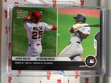 2020 TOPPS NOW CARD AL NL ROOKIE OF THE MONTH JARED WALSH KE'BRYAN HAYES #325