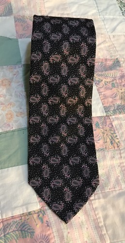 Robert Talbott Seven Fold Limited Ed. 6/40 Black Pink Paisley Mens 62 x 3” Tie - Picture 3 of 9