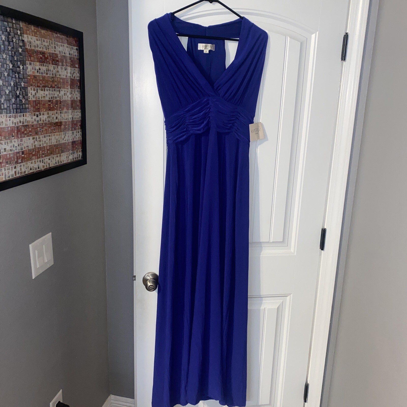 NWT Kasper Electric Blue Dress Career Business Casual (Size:12) 119$MSRP! GREAT!