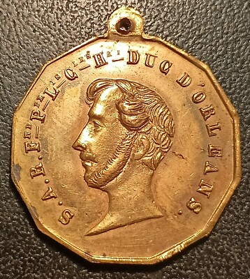 Médaillon Commémoratif En Cuivre - Inauguration Des Abattoirs D'Orléans Sous Louis XVIII, 1819 | Objet Historique XIXème Siècle