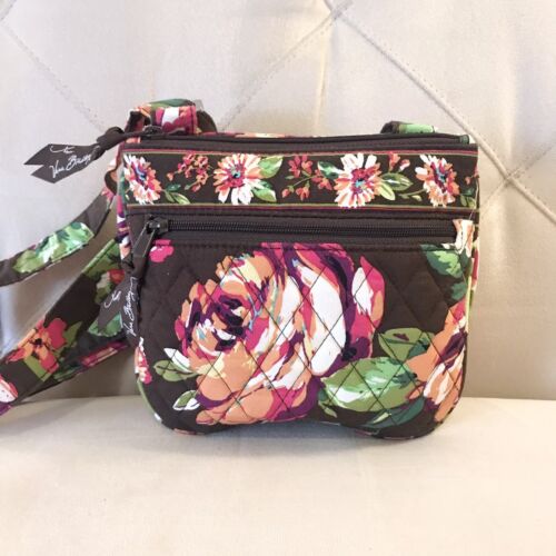 Vera Bradley English Rose Little Flap Hipster Crossbody Bag 🌹 - Picture 1 of 12
