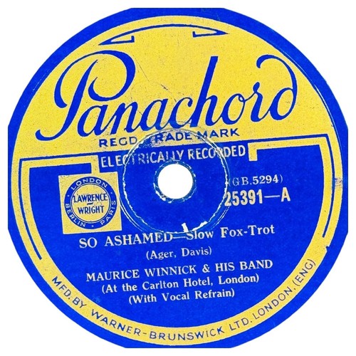 Maurice Winnick - So Ashamed / Roll On, Kentucky Moon - 25391 Panachord 78 RPM - Picture 2 of 4
