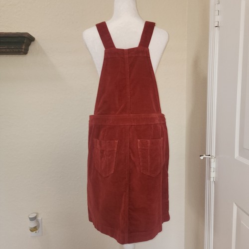 Boden Corduroy Bib Overall Dress Rust Sz 12 NWT - Picture 2 of 6