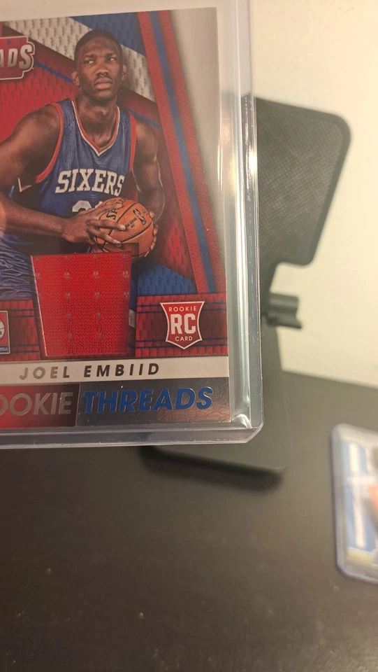 2014-15 Panini Threads - Rookie Threads #46 Joel Embiid (MEM, RC) - Image 4 of 4