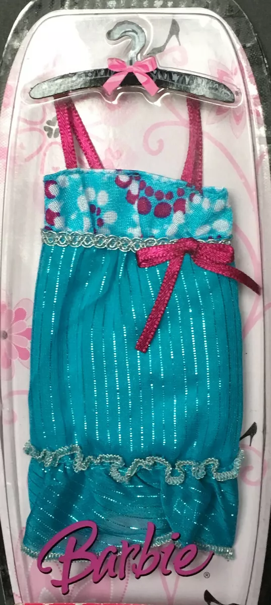 2008 Mattel Barbie Fashion Fever Blue Baby Doll Dress In Original Package