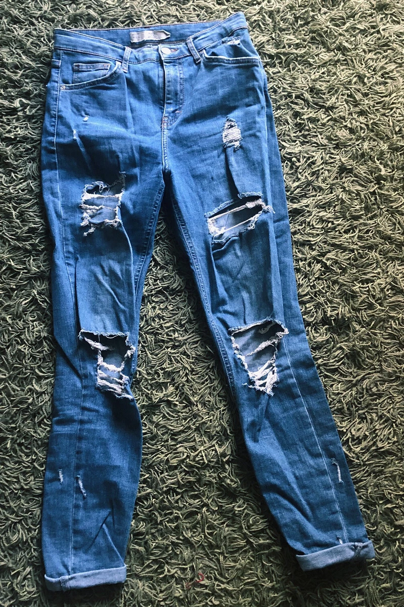 Topshop jamie distressed jeans sale