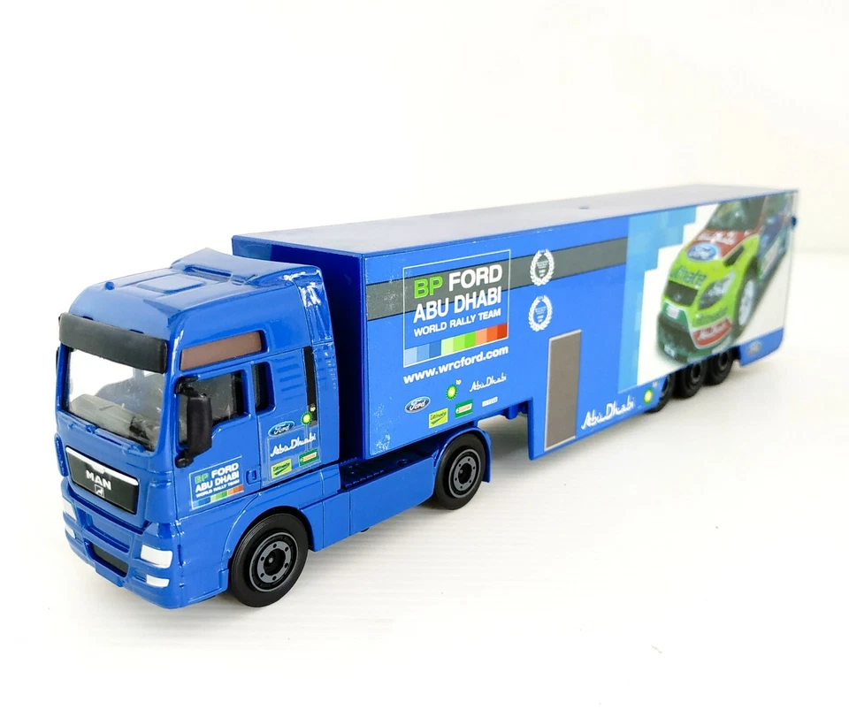 Majorette MAN TGX Ford Focus WRC Team Truck 1/64 (10.2 Inches) Open Back Door - Image 3 of 4