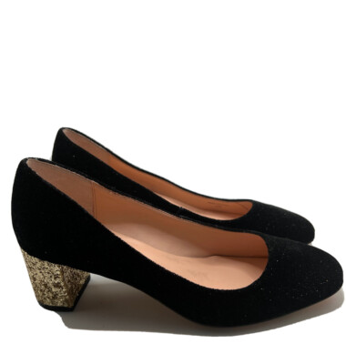 Kate Spade Serene Black Velvet Gold Glitter Block Heel Sz 6.5 Designer Shoes | eBay Kate Spade Serene Black Velvet Gold Glitter Block Heel Sz 6.5 Designer Shoes | eBay