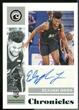 Elyjah Goss 2021-22 Panini Chronicles Draft Picks Rookie Signatures Green #15 