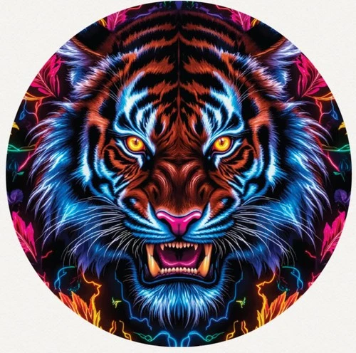 Hayleybug 1/10th oz The Stripe that Roared Tiger Silver Round