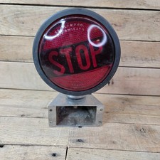 Vintage Sm Lamp Co Stop Light Lens 5701 Red Glass Truck Bus Signal