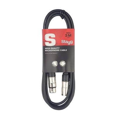 Stagg 3 m XLR-auf-XLR-Mikrofonkabel   symmetrisches 3-Pin-Stecker-zu-Buchse-Kabel