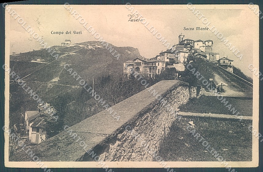 Varese Città Sacro Monte Campo dei Fiori cartolina JK5167